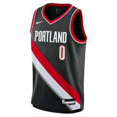 Black Damian Lillard Portland Trail Blazers Youth Swingman Jersey | NBA