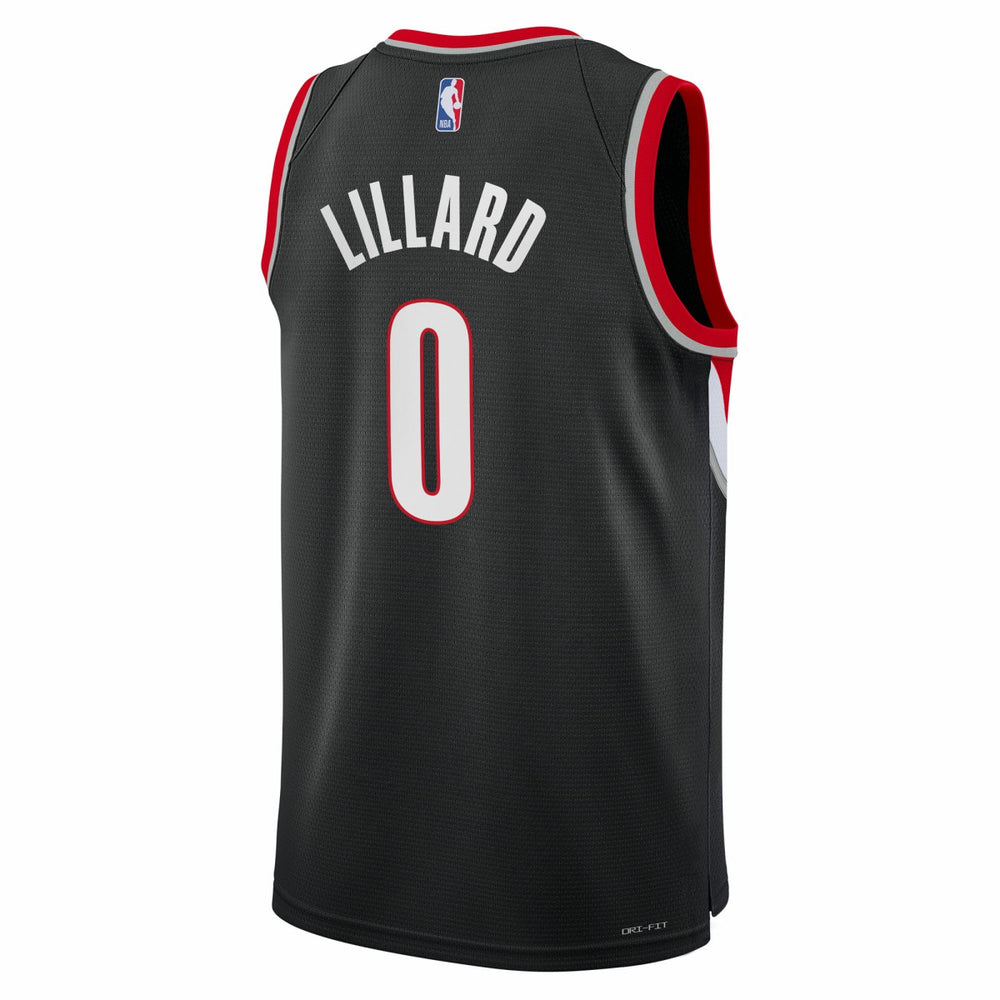 Black Damian Lillard Portland Trail Blazers Youth Swingman Jersey | NBA