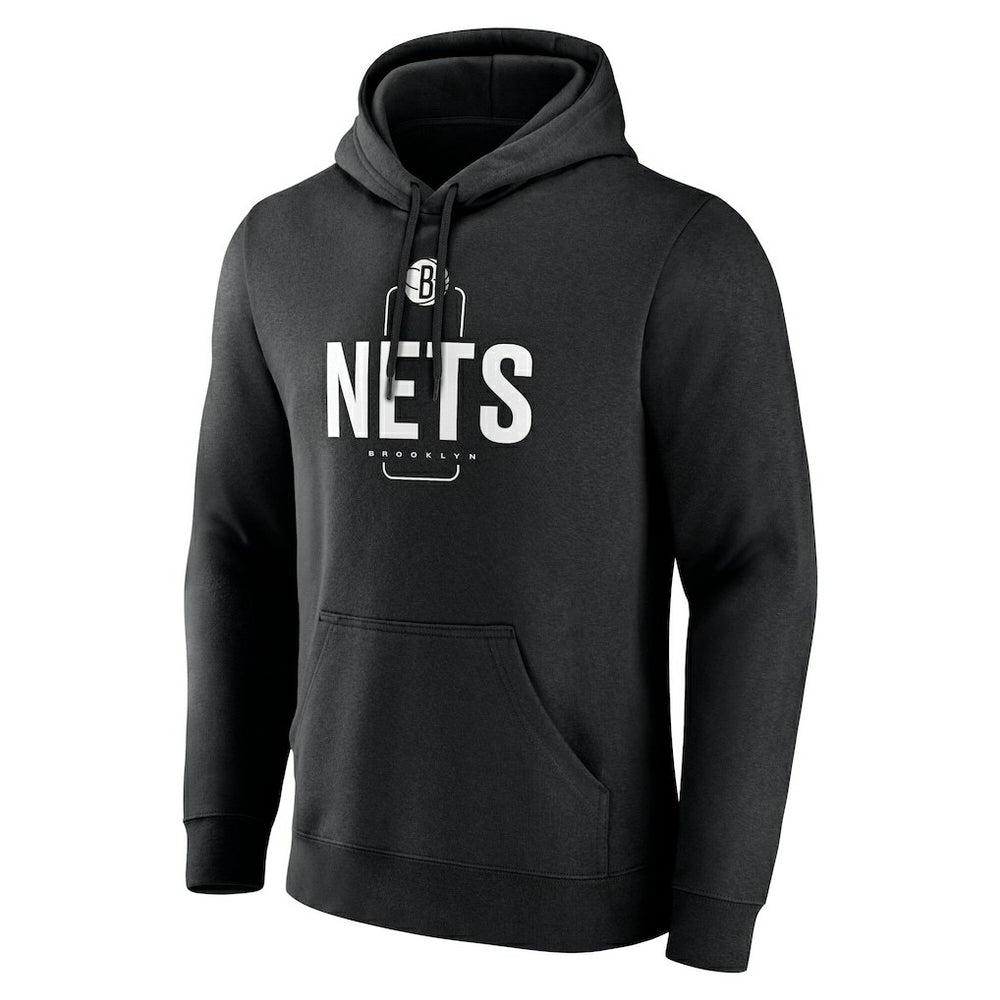 Black Brooklyn Nets Center Court Name & Number Custom Hoodie | NBA