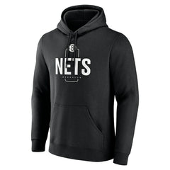 Black Brooklyn Nets Center Court Name & Number Custom Hoodie | NBA