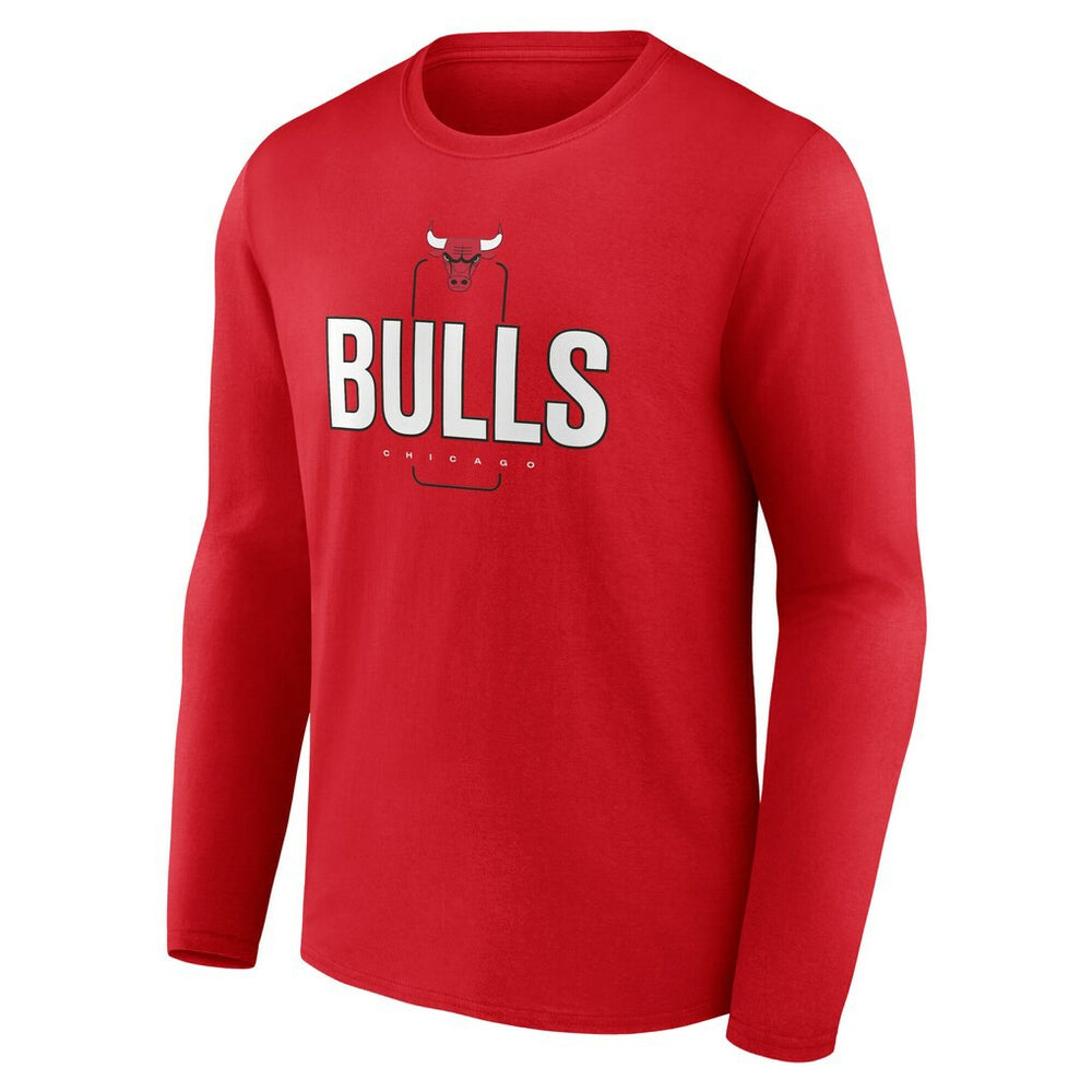 Red Chicago Bulls Center Court Name & Number Custom Long Sleeve T-Shirt sale | NBA