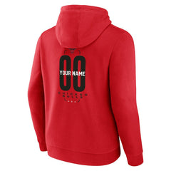 Red Chicago Bulls Center Court Name & Number Custom Hoodie | NBA