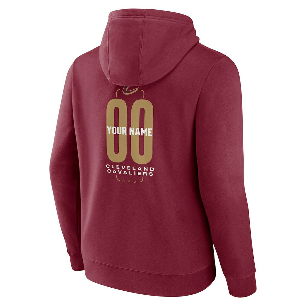 Wine Cleveland Cavaliers Center Court Name & Number Custom Hoodie sale | NBA