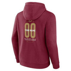 Wine Cleveland Cavaliers Center Court Name & Number Custom Hoodie sale | NBA