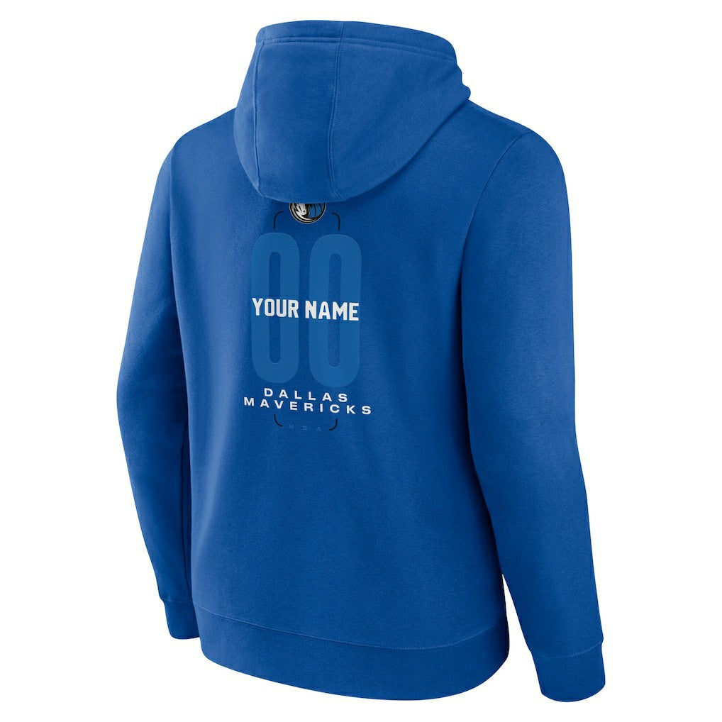 Blue Dallas Mavericks Center Court Name & Number Custom Hoodie sale | NBA