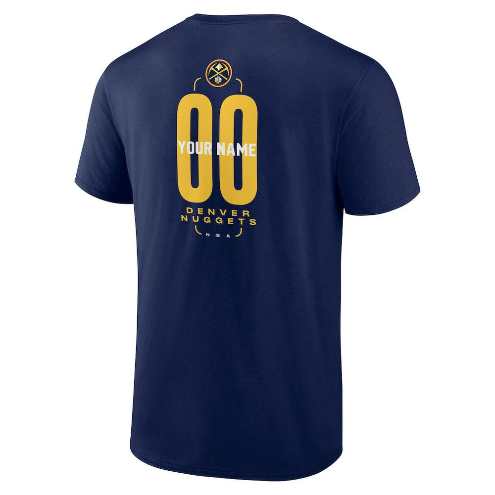 Navy Denver Nuggets Center Court Name & Number Custom T-Shirt sale | NBA