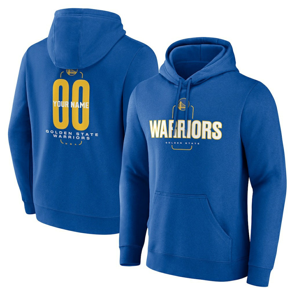 Royal Golden State Warriors Center Court Name & Number Custom Hoodie sale | NBA
