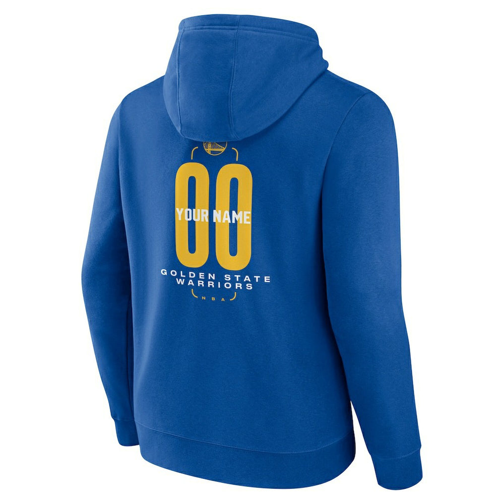 Royal Golden State Warriors Center Court Name & Number Custom Hoodie sale | NBA