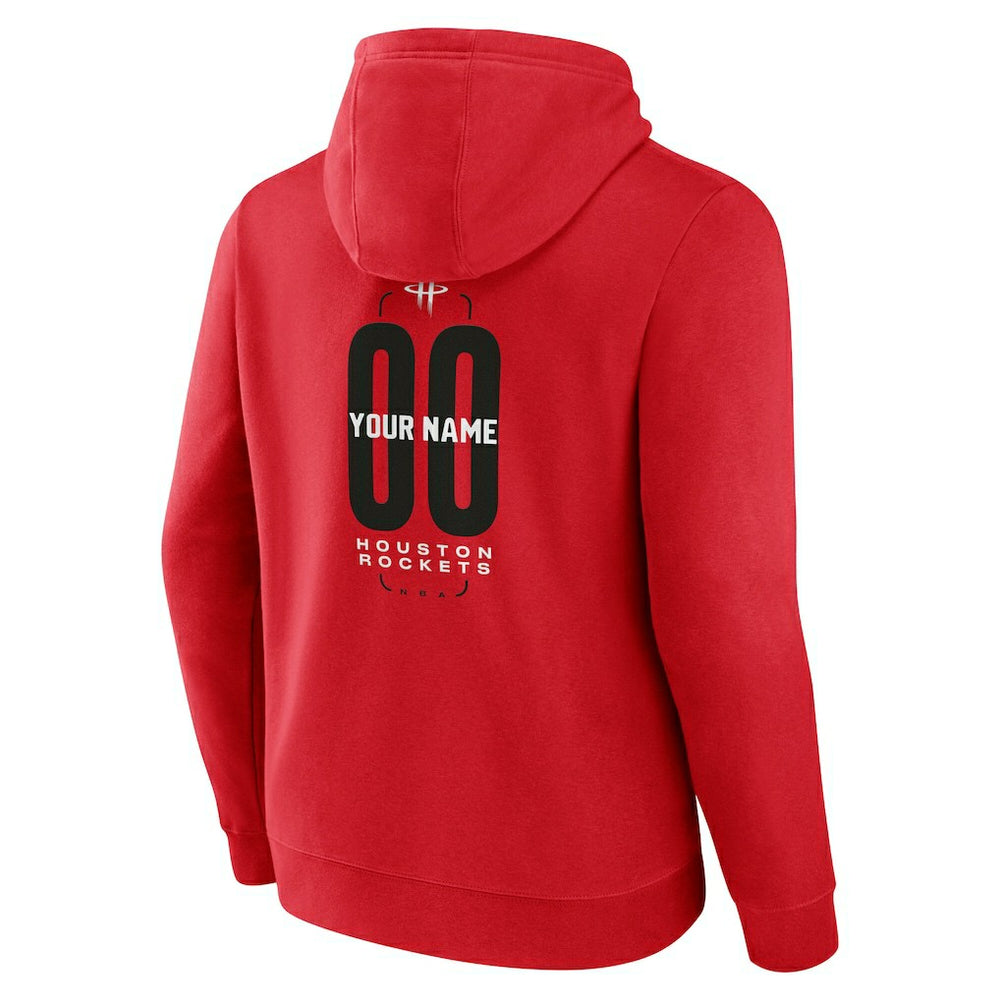 Red Houston Rockets Center Court Name & Number Custom Hoodie sale | NBA