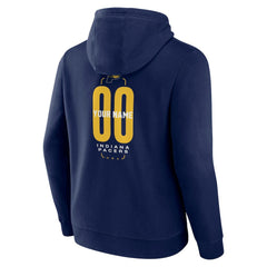 Navy Indiana Pacers Center Court Name & Number Custom Hoodie | NBA