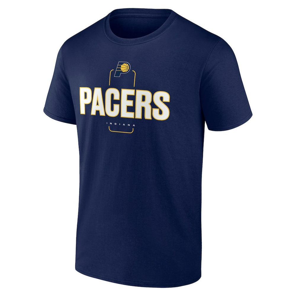Navy Indiana Pacers Center Court Name & Number Custom T-Shirt | NBA