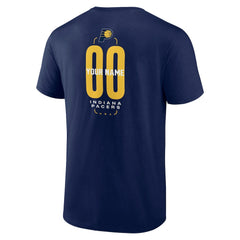 Navy Indiana Pacers Center Court Name & Number Custom T-Shirt | NBA