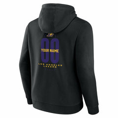 Black Los Angeles Lakers Center Court Name & Number Custom Hoodie | NBA