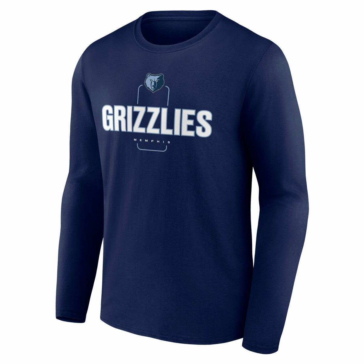 Navy Memphis Grizzlies Center Court Name & Number Custom Long Sleeve T-Shirt | NBA