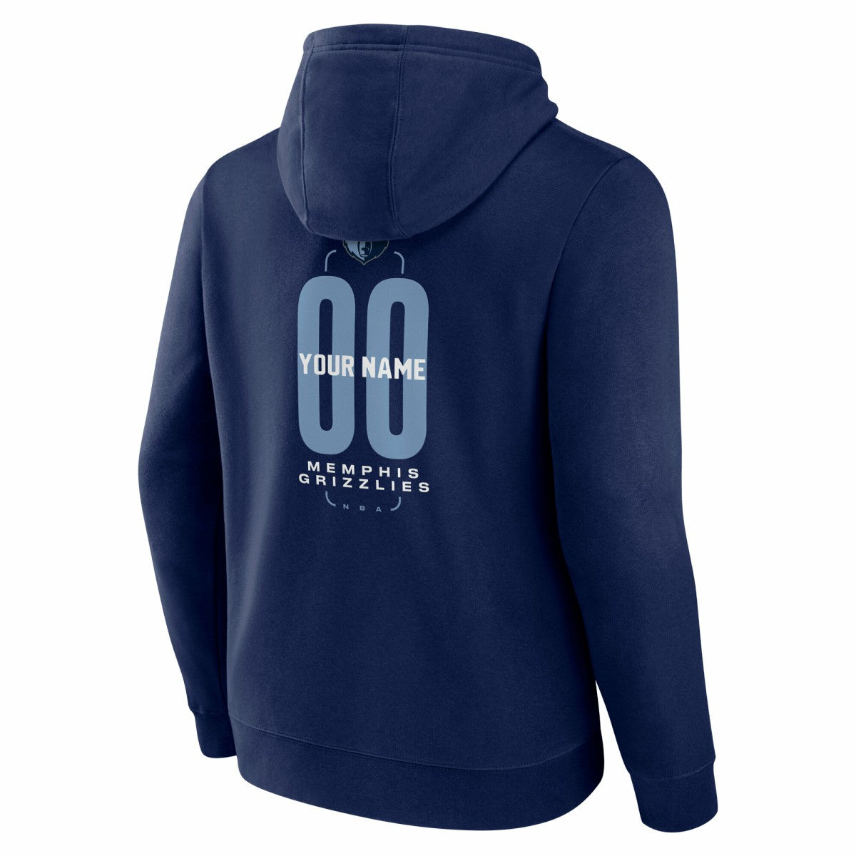 Navy Memphis Grizzlies Center Court Name & Number Custom Hoodie | NBA