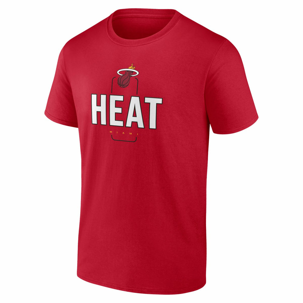 Red Miami Heat Center Court Name & Number Custom T-Shirt | NBA