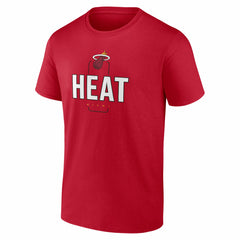 Red Miami Heat Center Court Name & Number Custom T-Shirt | NBA