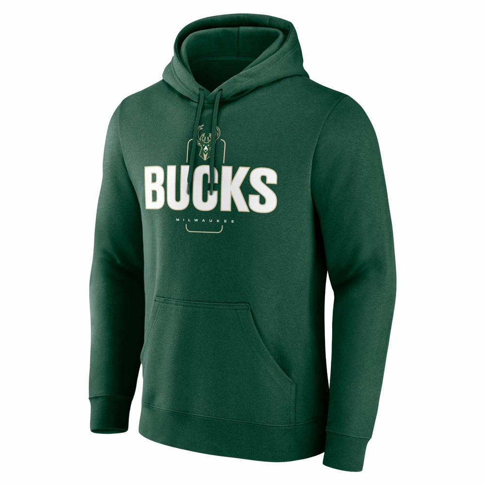 Hunter Green Milwaukee Bucks Center Court Name & Number Custom Hoodie | NBA