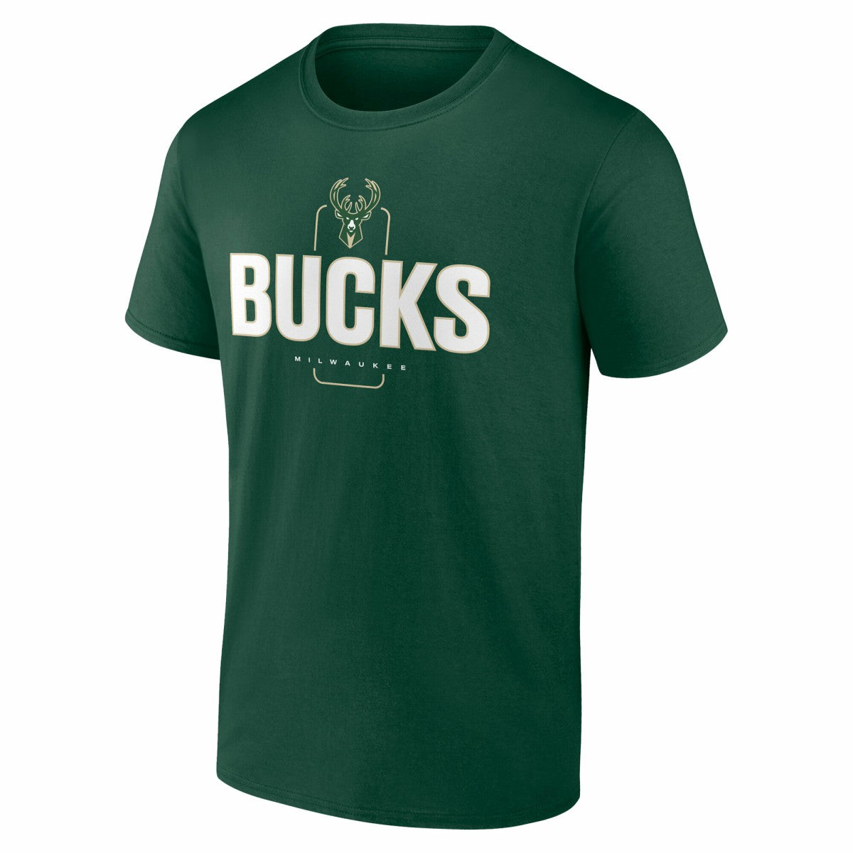 Hunter Green Milwaukee Bucks Center Court Name & Number Custom T-Shirt | NBA