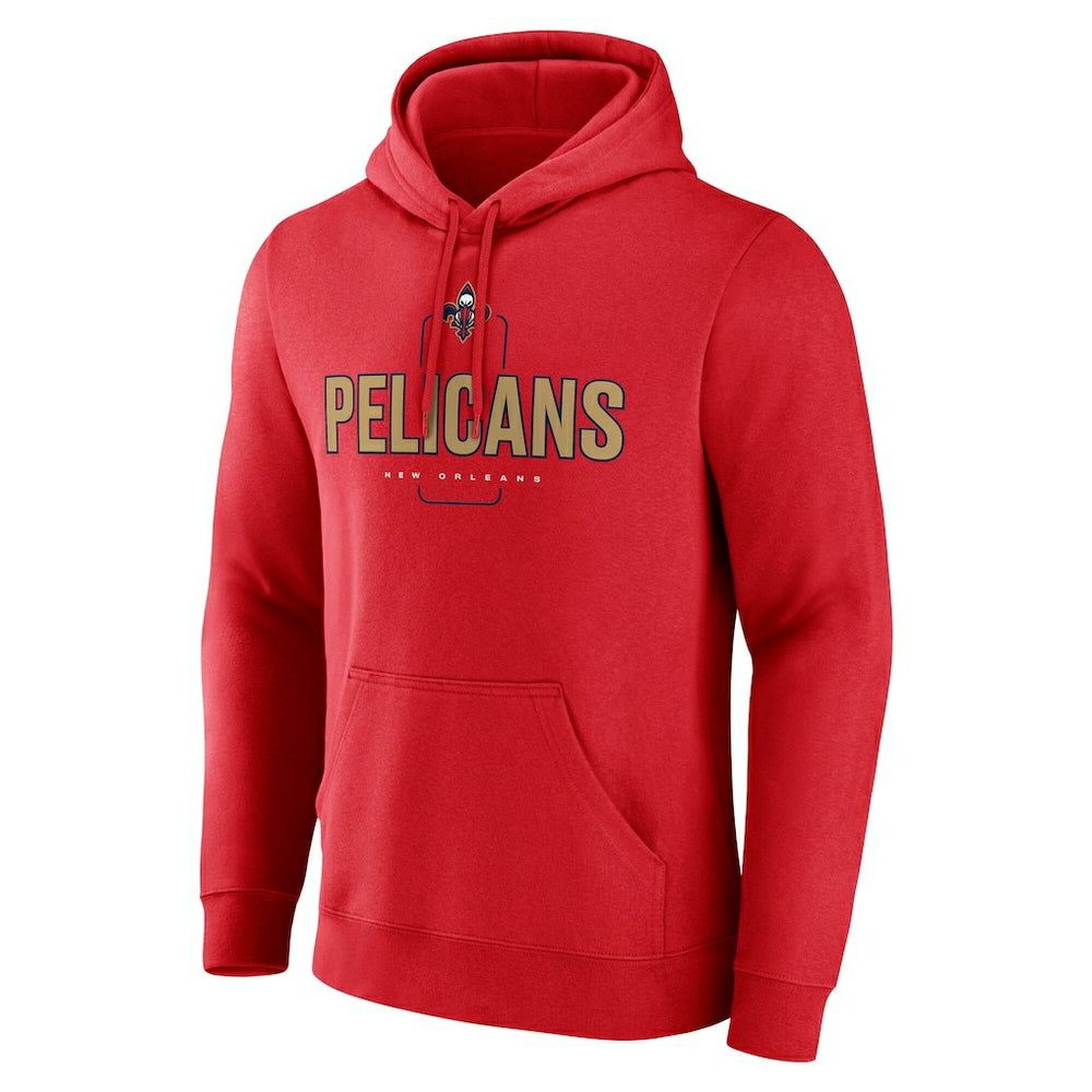 Red New Orleans Pelicans Center Court Name & Number Custom Hoodie | NBA