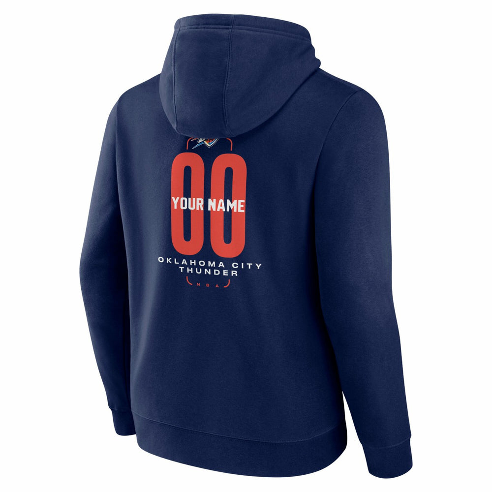 Navy Oklahoma City Thunder Center Court Name & Number Custom Hoodie | NBA
