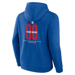 Royal Philadelphia 76ers Center Court Name & Number Custom Hoodie | NBA