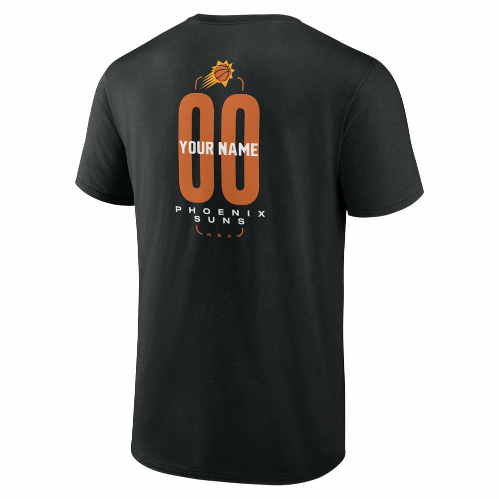 Black Phoenix Suns Center Court Name & Number Custom T-Shirt | NBA