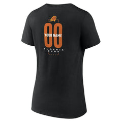 Black Phoenix Suns Women's Center Court Name & Number Custom V-Neck T-Shirt sale | NBA