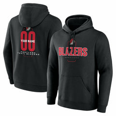 Black Portland Trail Blazers Center Court Name & Number Custom Hoodie | NBA