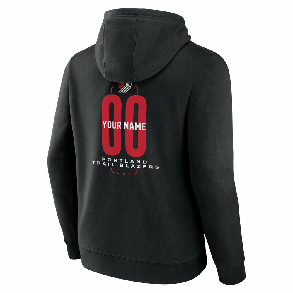 Black Portland Trail Blazers Center Court Name & Number Custom Hoodie | NBA