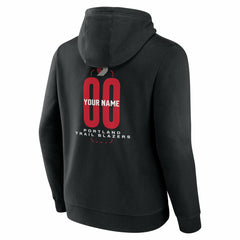 Black Portland Trail Blazers Center Court Name & Number Custom Hoodie | NBA