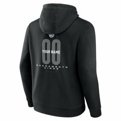 Black Sacramento Kings Center Court Name & Number Custom Hoodie | NBA