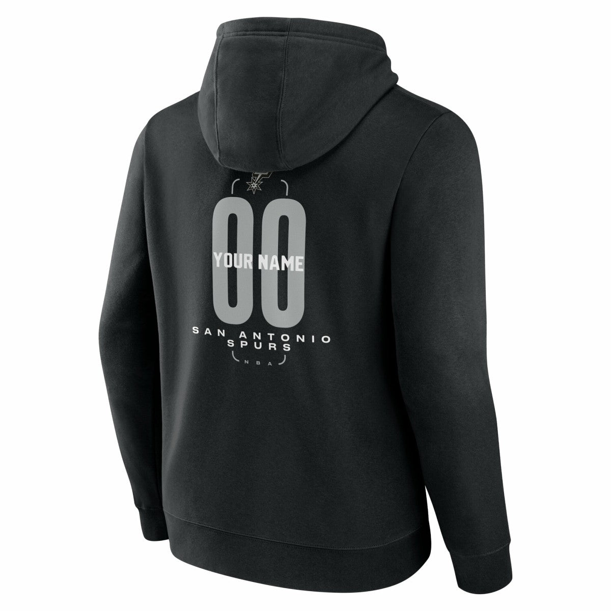 Black San Antonio Spurs Center Court Name & Number Custom Hoodie | NBA