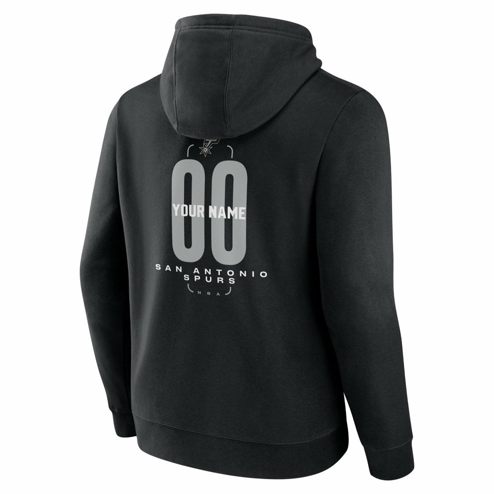 Black San Antonio Spurs Center Court Name & Number Custom Hoodie | NBA