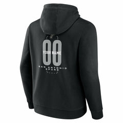 Black San Antonio Spurs Center Court Name & Number Custom Hoodie | NBA