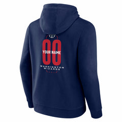 Navy Washington Wizards Center Court Name & Number Custom Hoodie | NBA