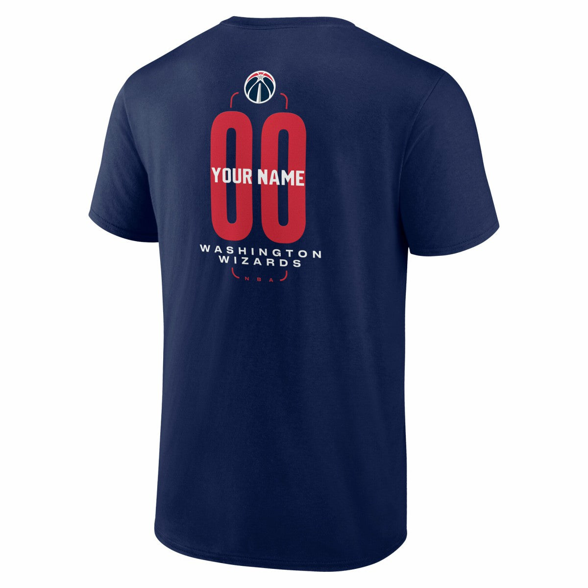 Navy Washington Wizards Center Court Name & Number Custom T-Shirt | NBA