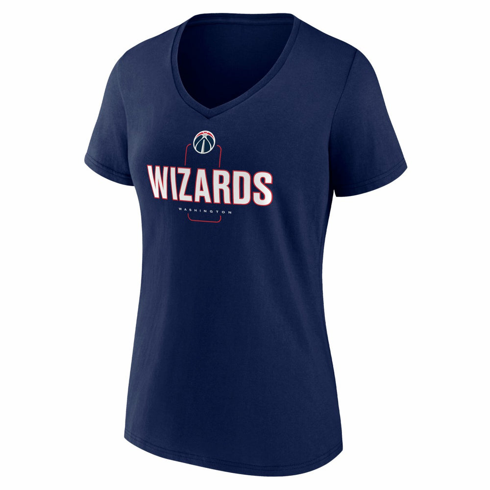 Navy Washington Wizards Women's Center Court Name & Number Custom V-Neck T-Shirt | NBA