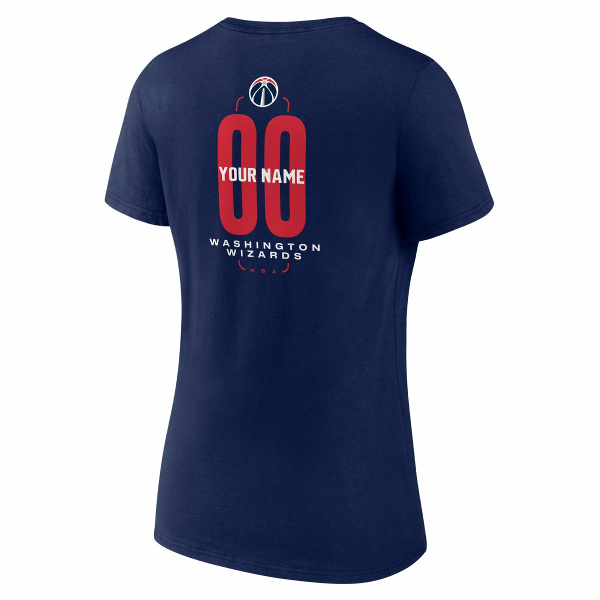 Navy Washington Wizards Women's Center Court Name & Number Custom V-Neck T-Shirt | NBA