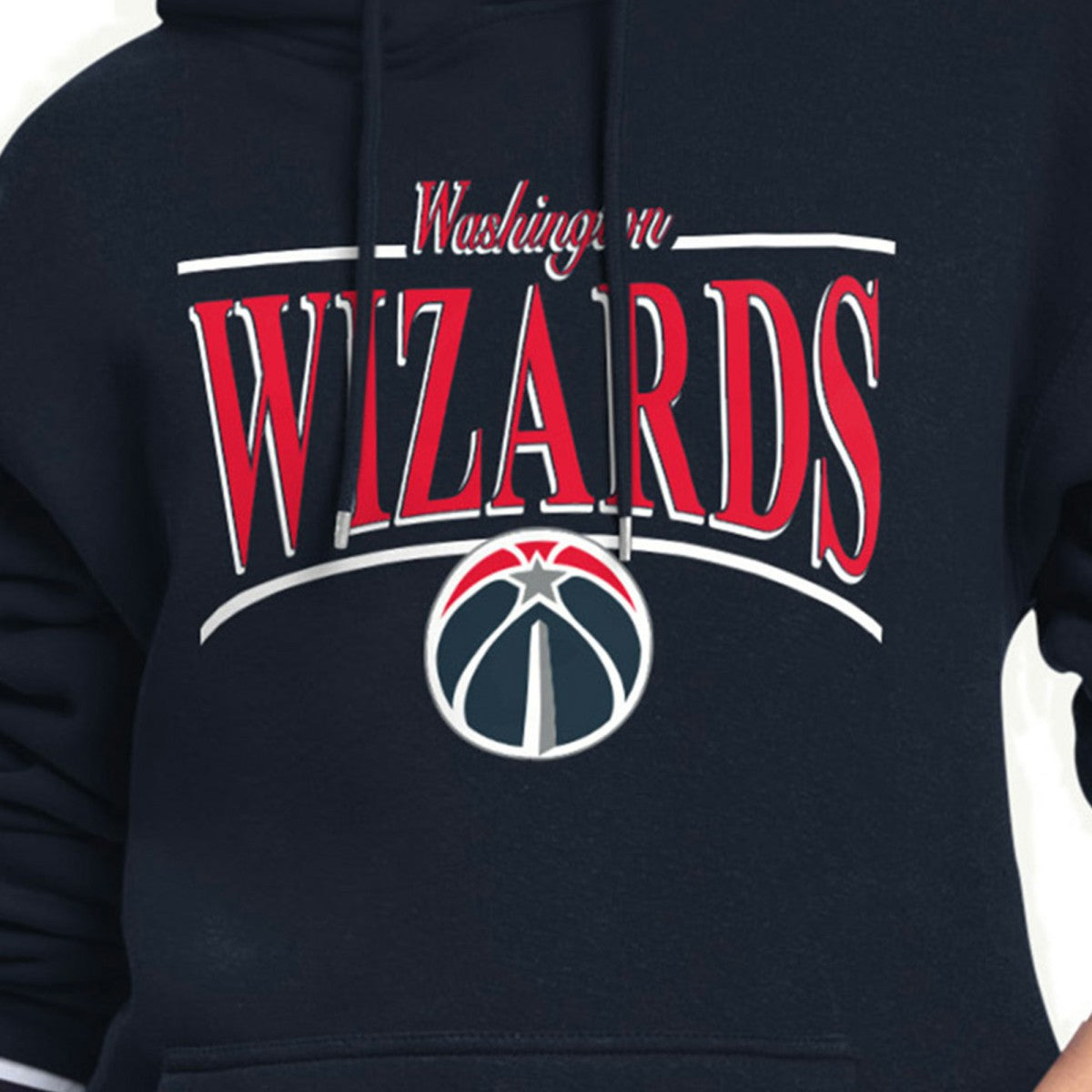 Navy Washington Wizards Starter Women's Arch Stripe Fleece Hoodie | NBA