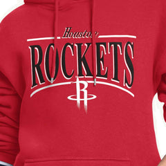 Red Houston Rockets Starter Women's Arch Stripe Fleece Hoodie sale | NBA