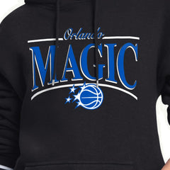 Black Orlando Magic Starter Women's Arch Stripe Fleece Hoodie | NBA