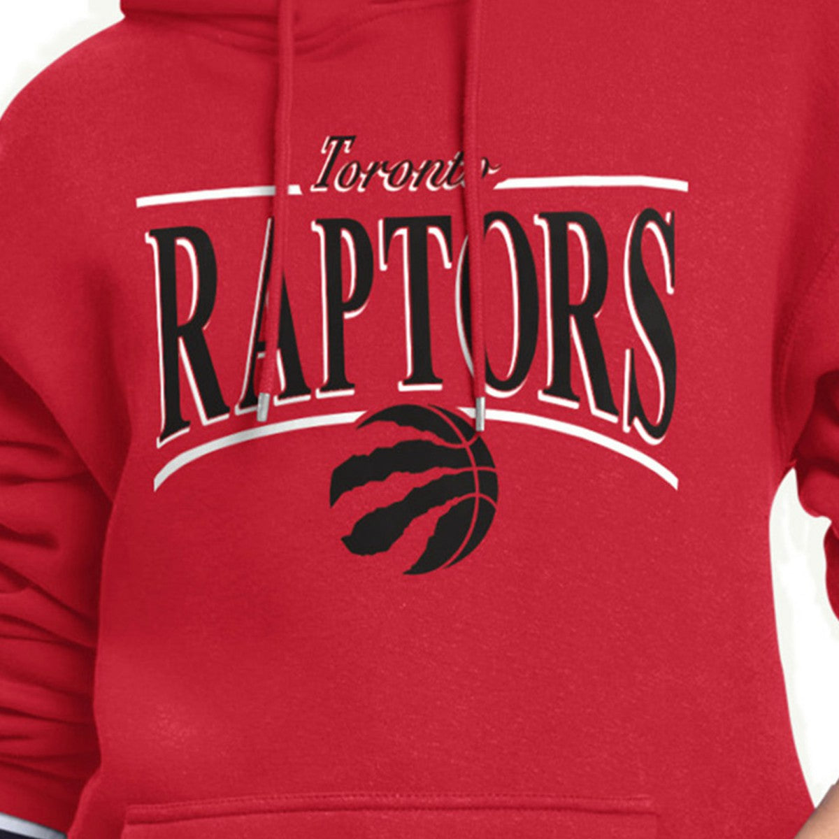 Red Toronto Raptors Starter Women's Arch Stripe Fleece Hoodie | NBA