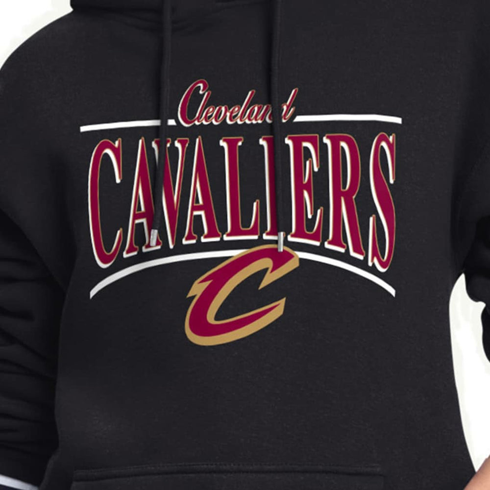 Black Cleveland Cavaliers Starter Women's Arch Stripe Fleece Hoodie sale | NBA