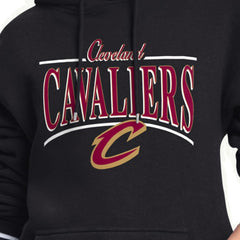 Black Cleveland Cavaliers Starter Women's Arch Stripe Fleece Hoodie sale | NBA