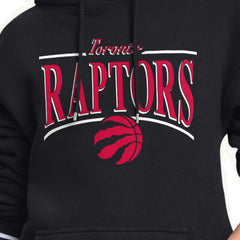 Black Toronto Raptors Starter Women's Arch Stripe Fleece Hoodie | NBA