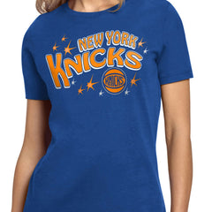 Blue New York Knicks Starter Women's Fireworks T-Shirt | NBA