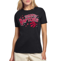 Black Toronto Raptors Starter Women's Fireworks T-Shirt | NBA