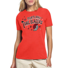 Red Portland Trail Blazers Starter Women's Fireworks T-Shirt | NBA