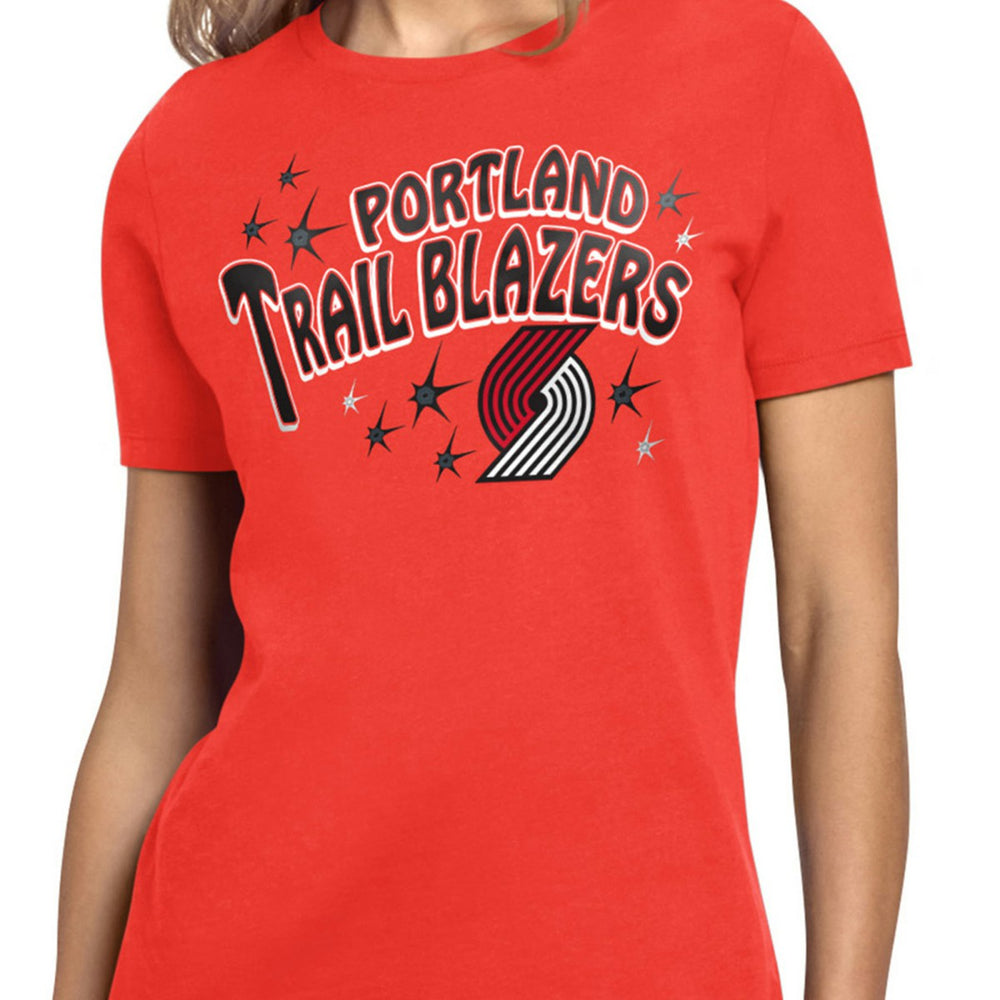 Red Portland Trail Blazers Starter Women's Fireworks T-Shirt | NBA